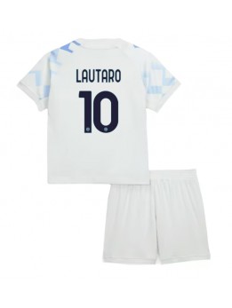 Billige Inter Milan Lautaro Martinez #10 Bortedraktsett Barn 2025-26 Kortermet (+ Korte bukser)